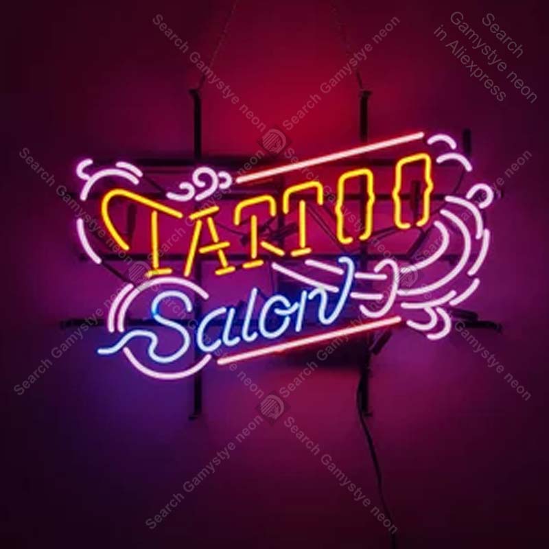 Outdoor Lighting For Store - Kaca Lampu Neon Tanda Vintage Tato