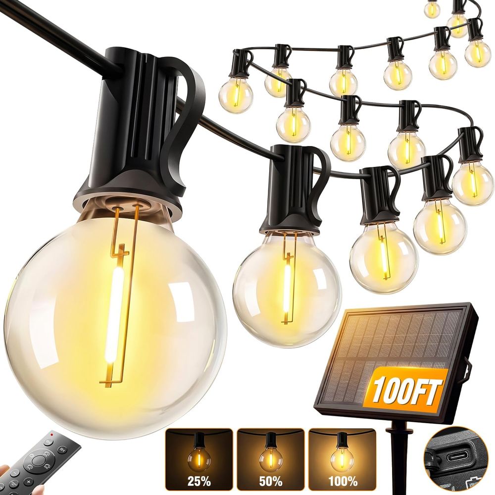 String Light Bistro - Lampu String 100T untuk Luar Ruangan,