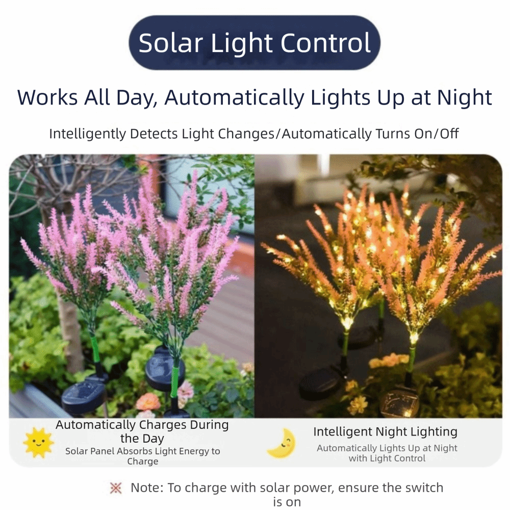 Outdoor Lighting Unit - Lampu Taman Tenaga Surya LED Ungu