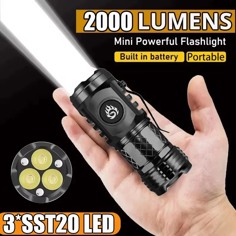 Outdoor Lighting Brands - Senter Taktis Daya Tinggi 3LED Mini