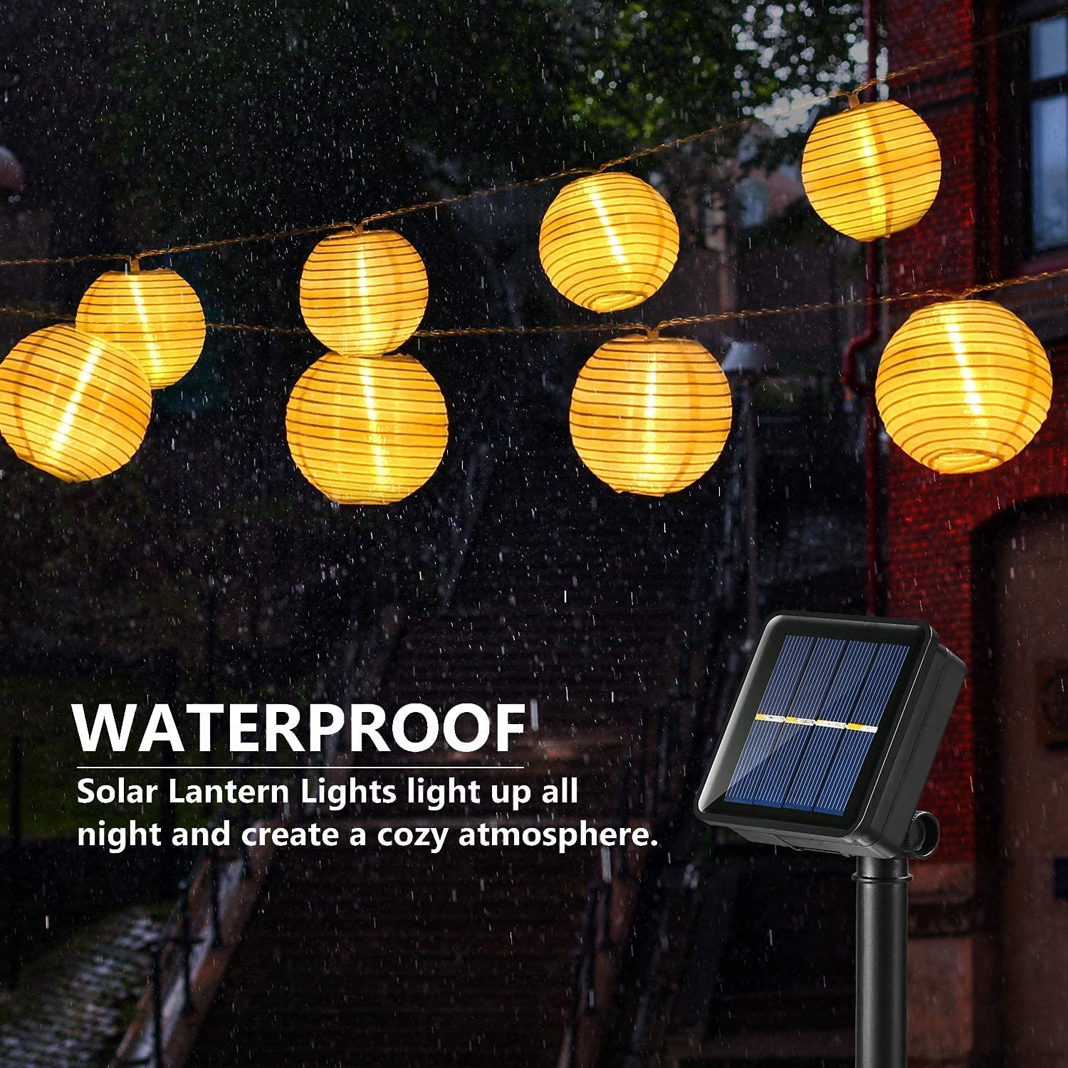 Lampu peri tali tenaga surya,  - Outdoor Lighting Under Pergola ulasan dan harga