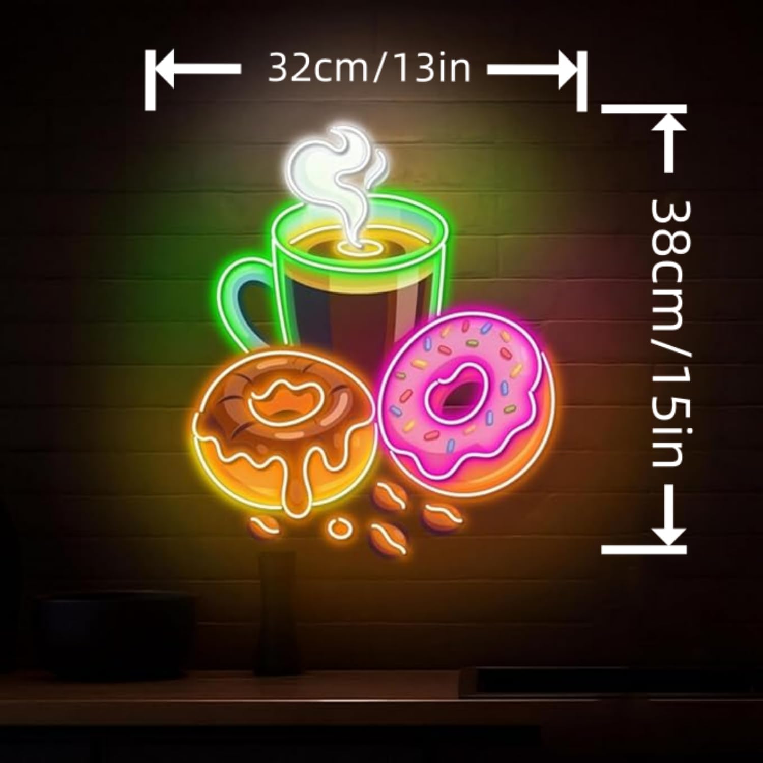Lampu Neon LED Bentuk Donat, D - Outdoor Lighting For Store ulasan dan harga