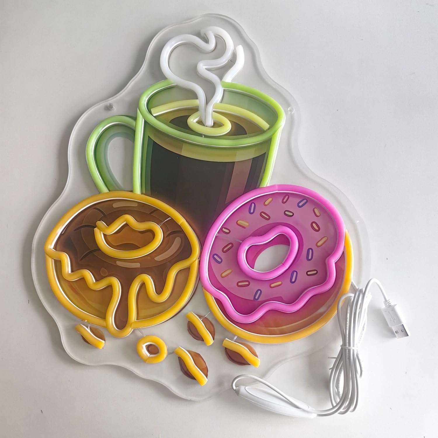 Lampu Neon LED Bentuk Donat, D - Outdoor Lighting For Store ulasan dan harga