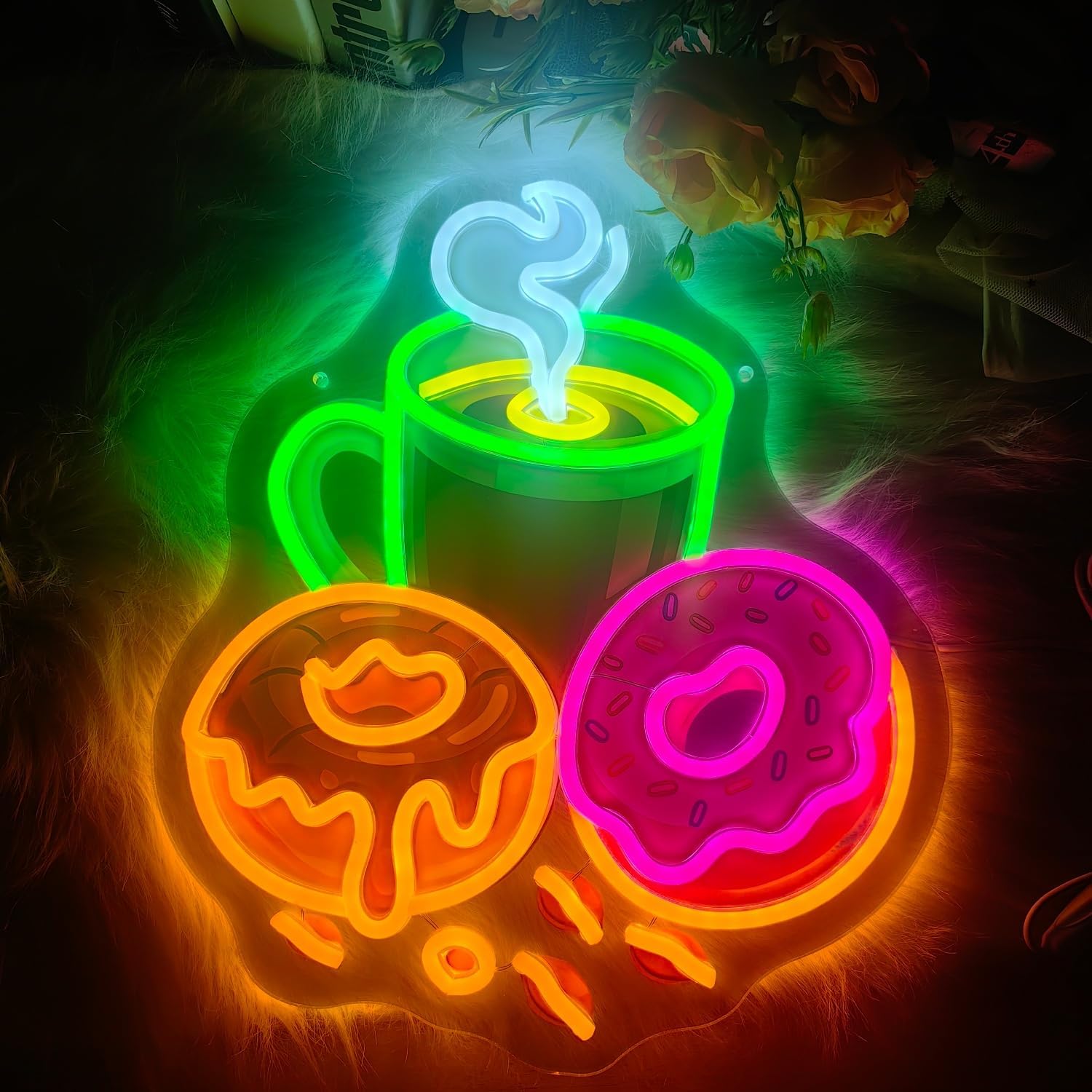 Lampu Neon LED Bentuk Donat, D - Outdoor Lighting For Store ulasan dan harga