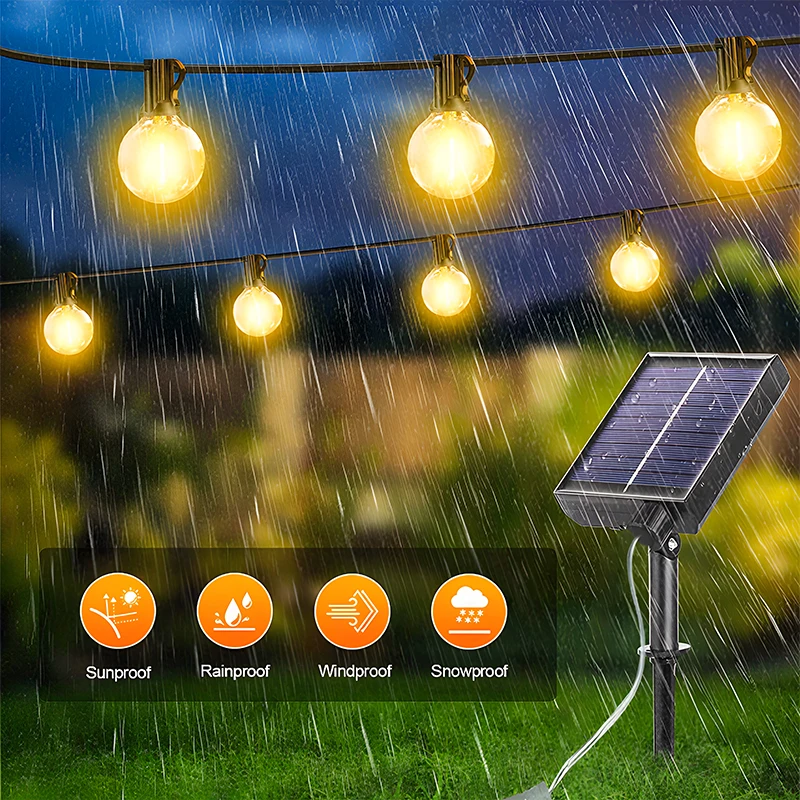 Lampu String LED Solar Globe G - String Light Bistro ulasan dan harga