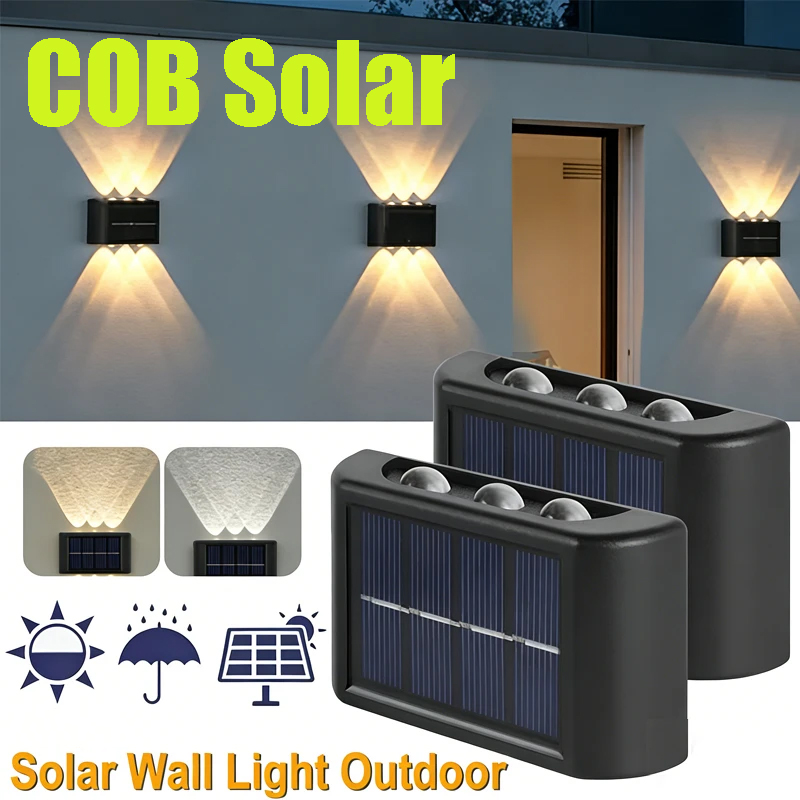 Lampu Dinding Tenaga Surya COB - Outdoor Lighting Uplight ulasan dan harga