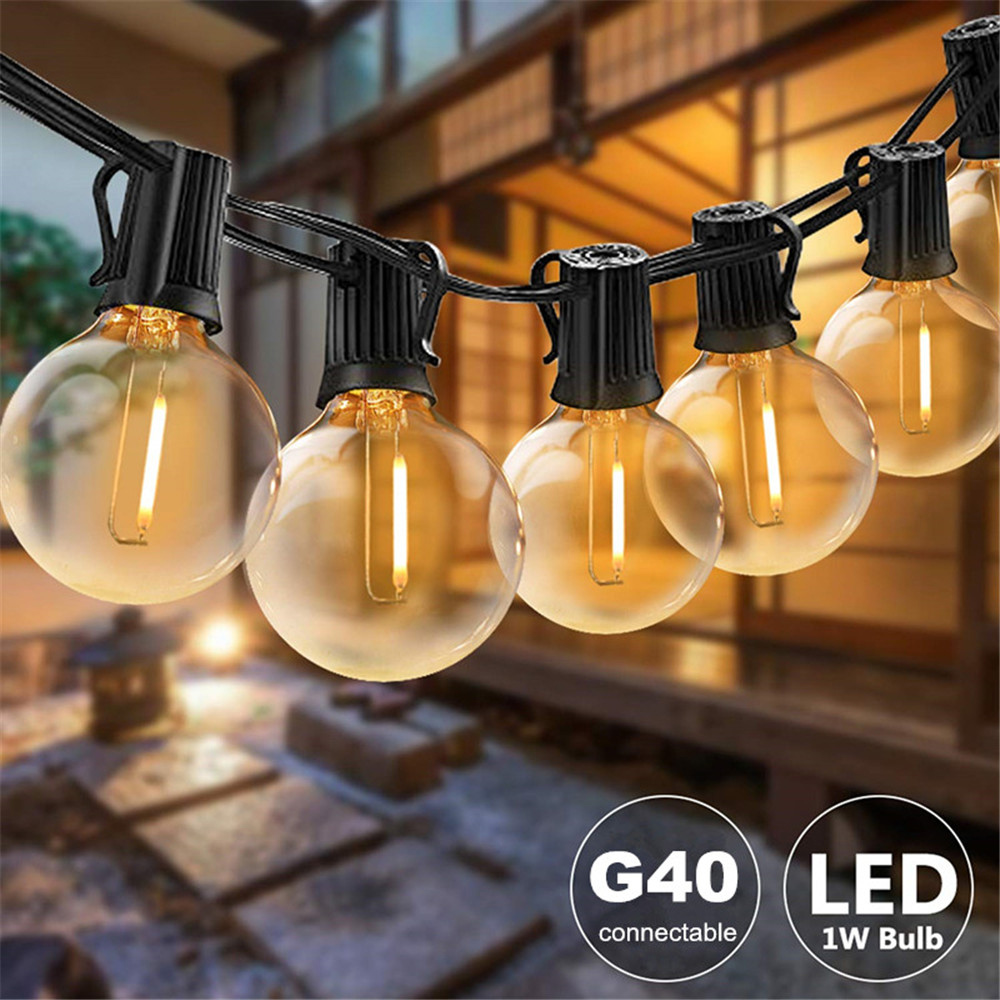 Lampu String Luar Ruangan 25FT - String Light Bistro ulasan dan harga