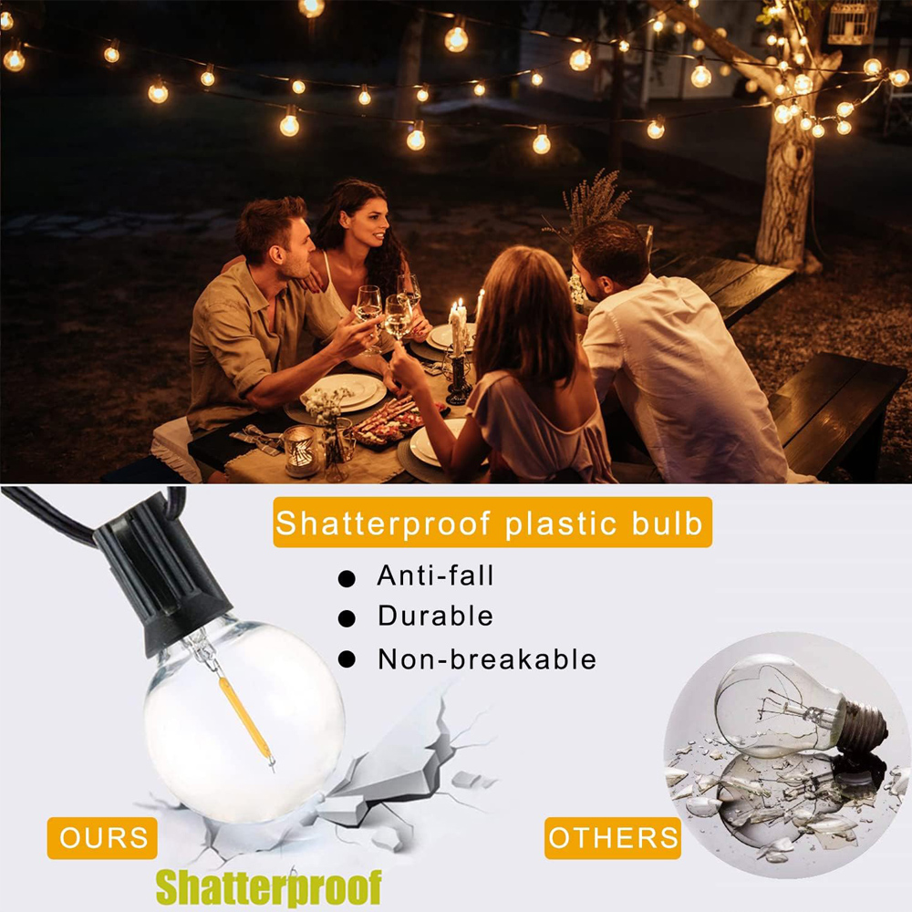Lampu String Luar Ruangan 25FT - String Light Bistro ulasan dan harga