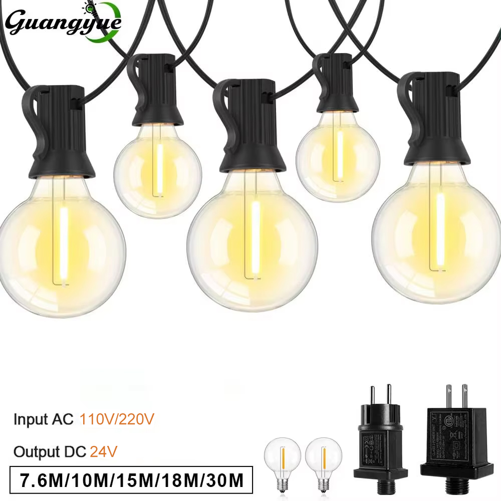 Lampu String LED G40 E12 DC24V - String Light Bistro ulasan dan harga