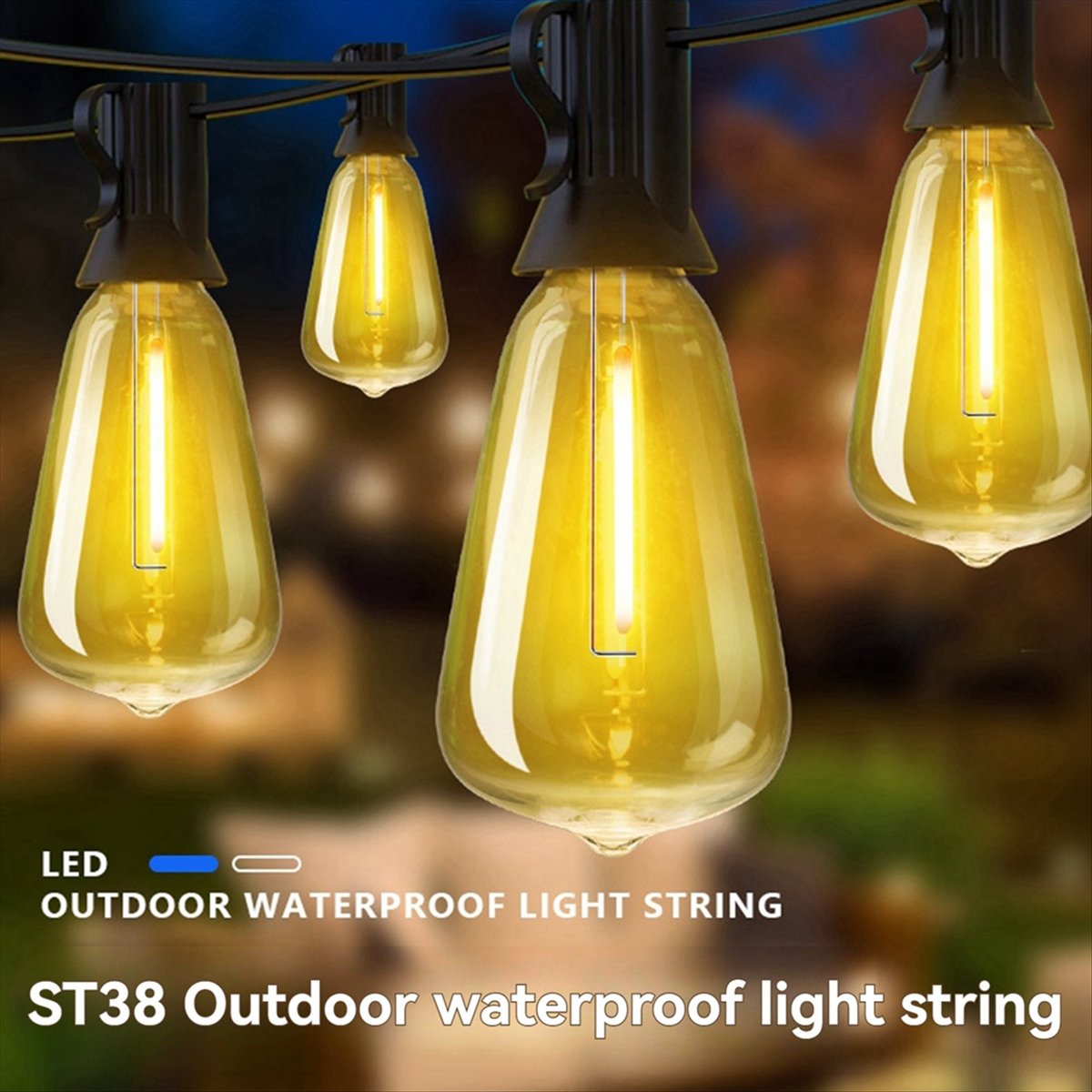 Lampu LED ST38 Terbaik Lampu T - String Light Bistro ulasan dan harga