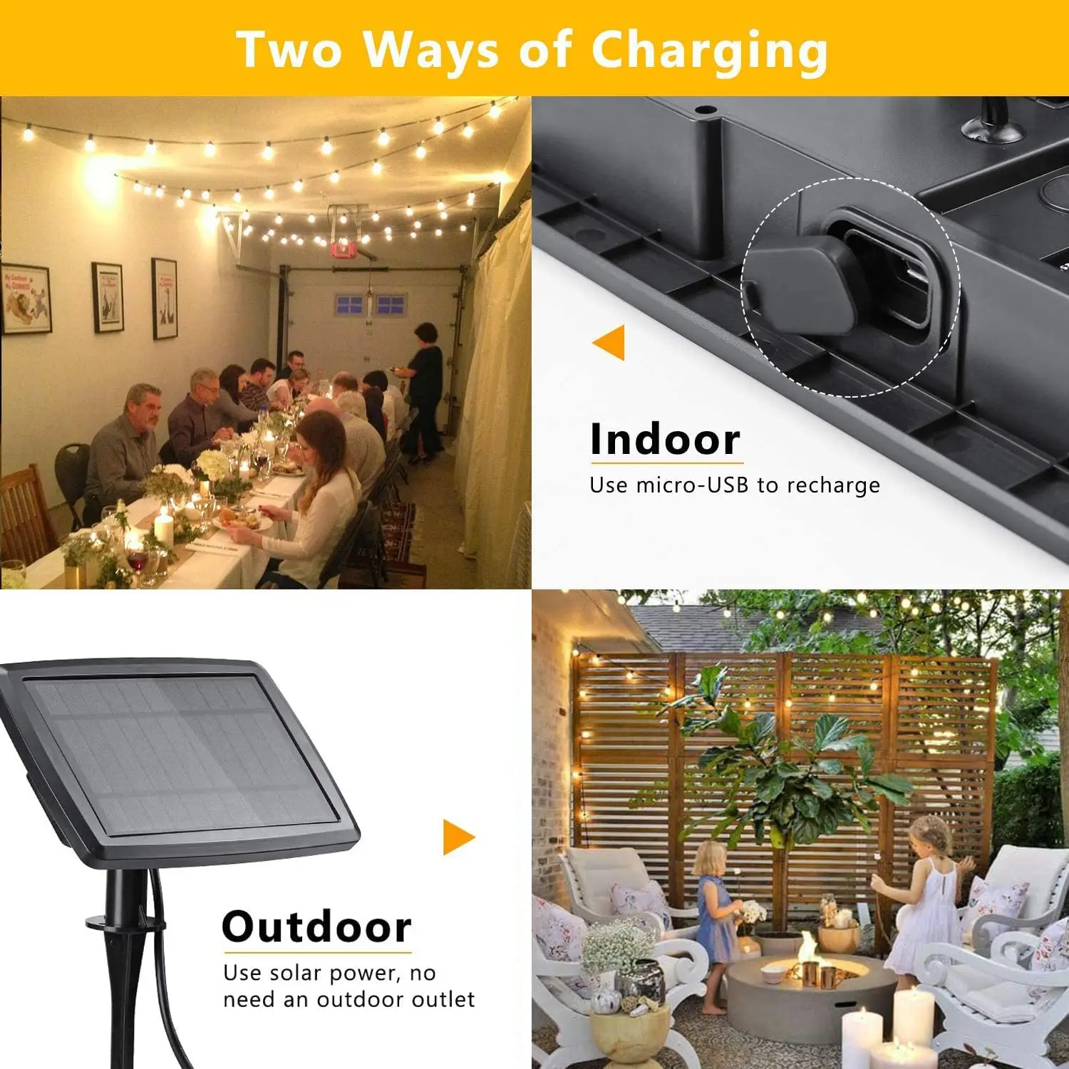 Lampu Setrip Led Tenaga Surya  - Outdoor Lighting Under Pergola ulasan dan harga