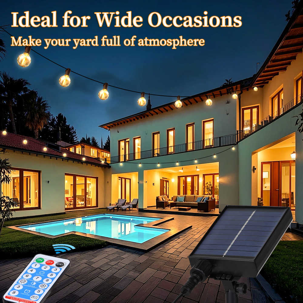 Lampu Tenaga Surya LED Luar Ru - String Light Bistro ulasan dan harga