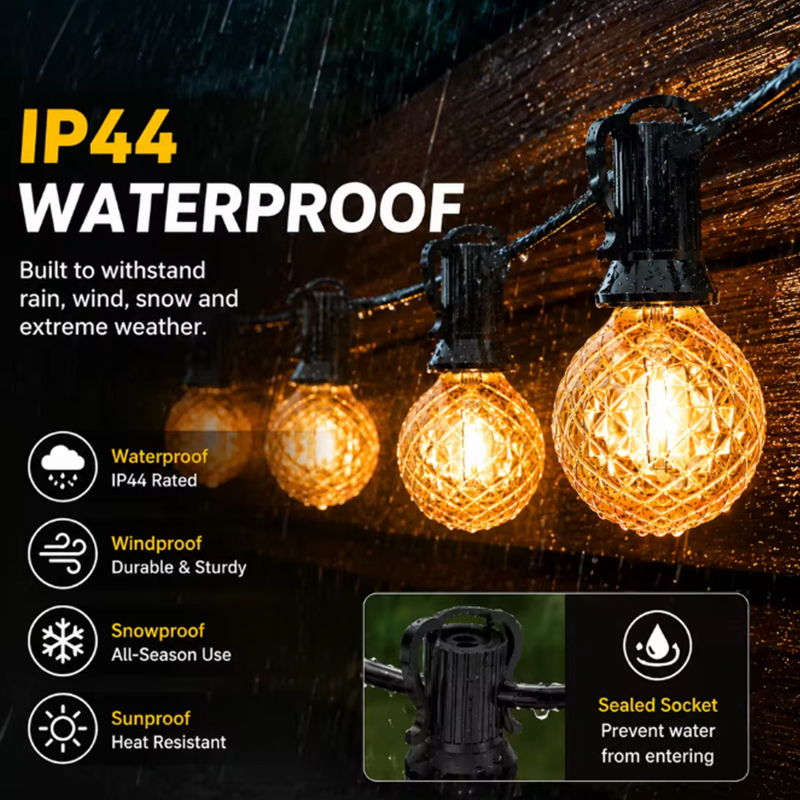 Lampu Tali Berlian Es G40 15/2 - String Light Bistro ulasan dan harga
