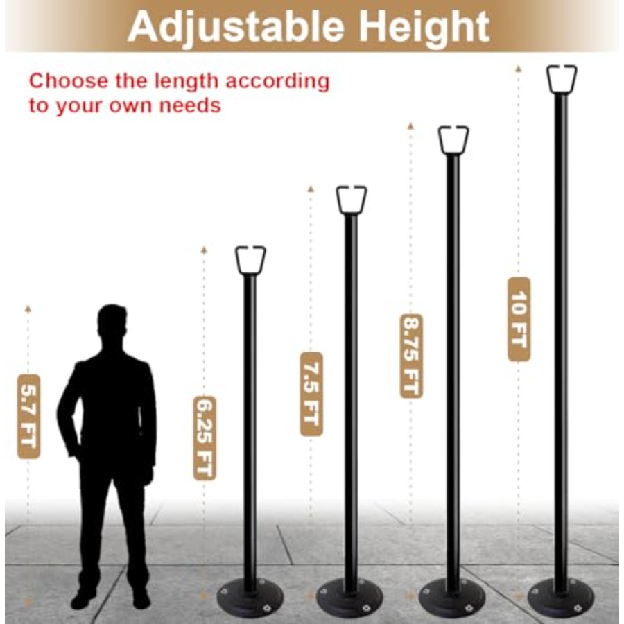Tiang Lampu Tali 10 Kaki untuk - String Light Bistro ulasan dan harga