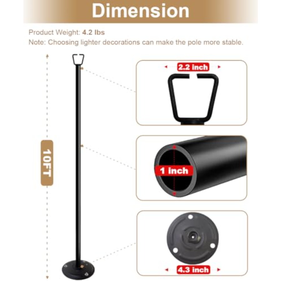 Tiang Lampu Tali 10 Kaki untuk - String Light Bistro ulasan dan harga