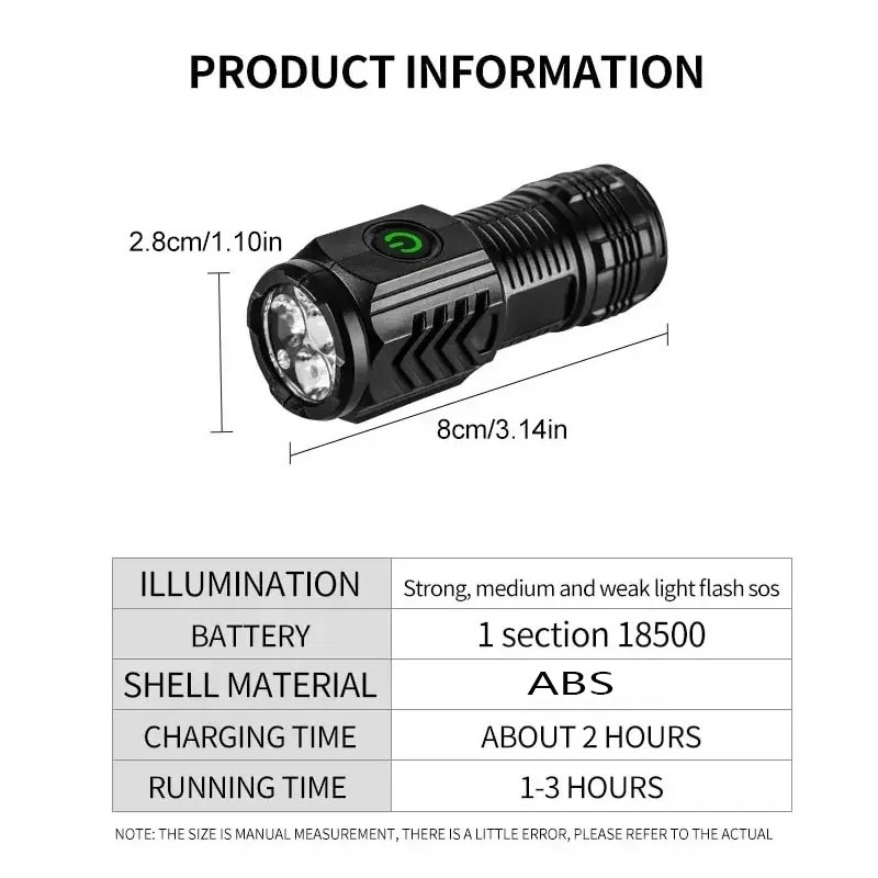 Senter Mini 3LED dengan Klip P - Outdoor Lighting Brands ulasan dan harga
