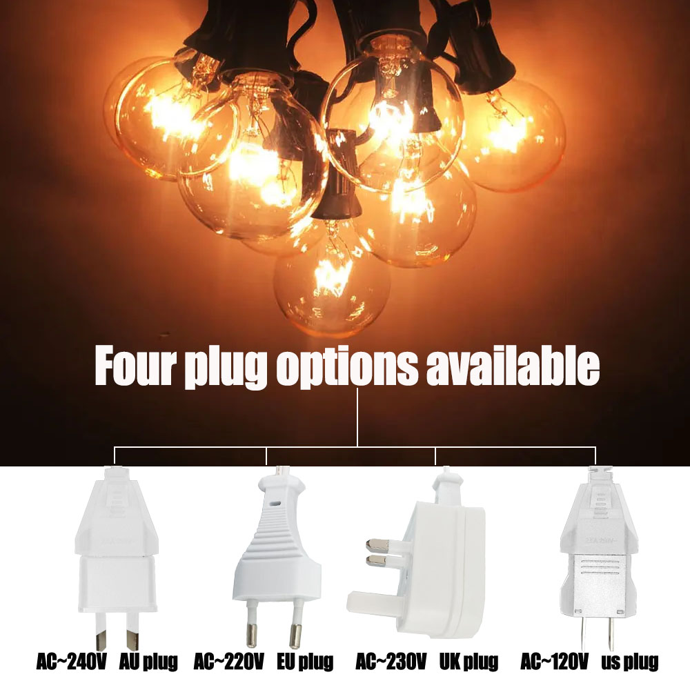 Lampu String Globe 8M G40 deng - String Light Bistro ulasan dan harga