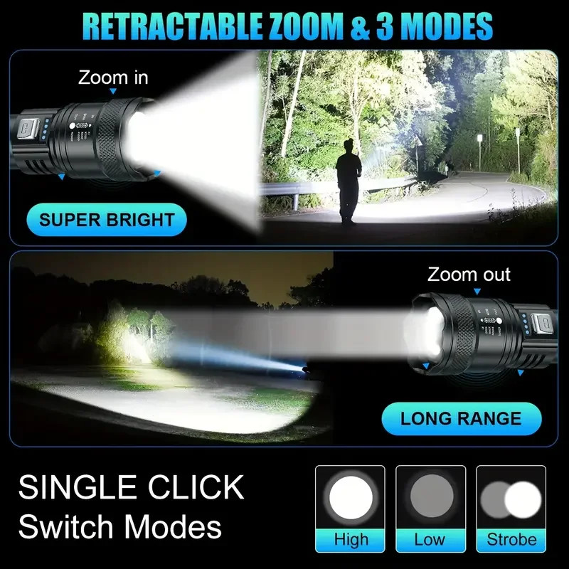 Senter LED Taktis 2000LM USB I - Outdoor Lighting Brands ulasan dan harga