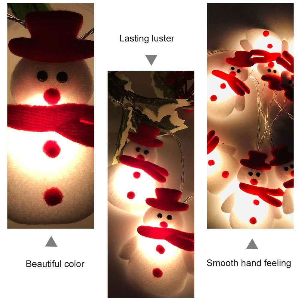 1Pcs 10 Lampu String LED Snowm - String Light Bistro ulasan dan harga